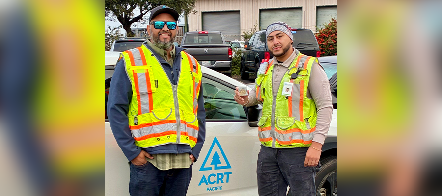 Luis Magana recognized for putting safety training in action.